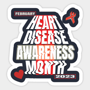 Heart disease awareness month Sticker